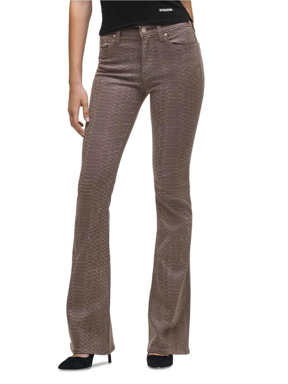 Hudson Jeans Barbara High Rise Bootcut Jeans in Iron Snake